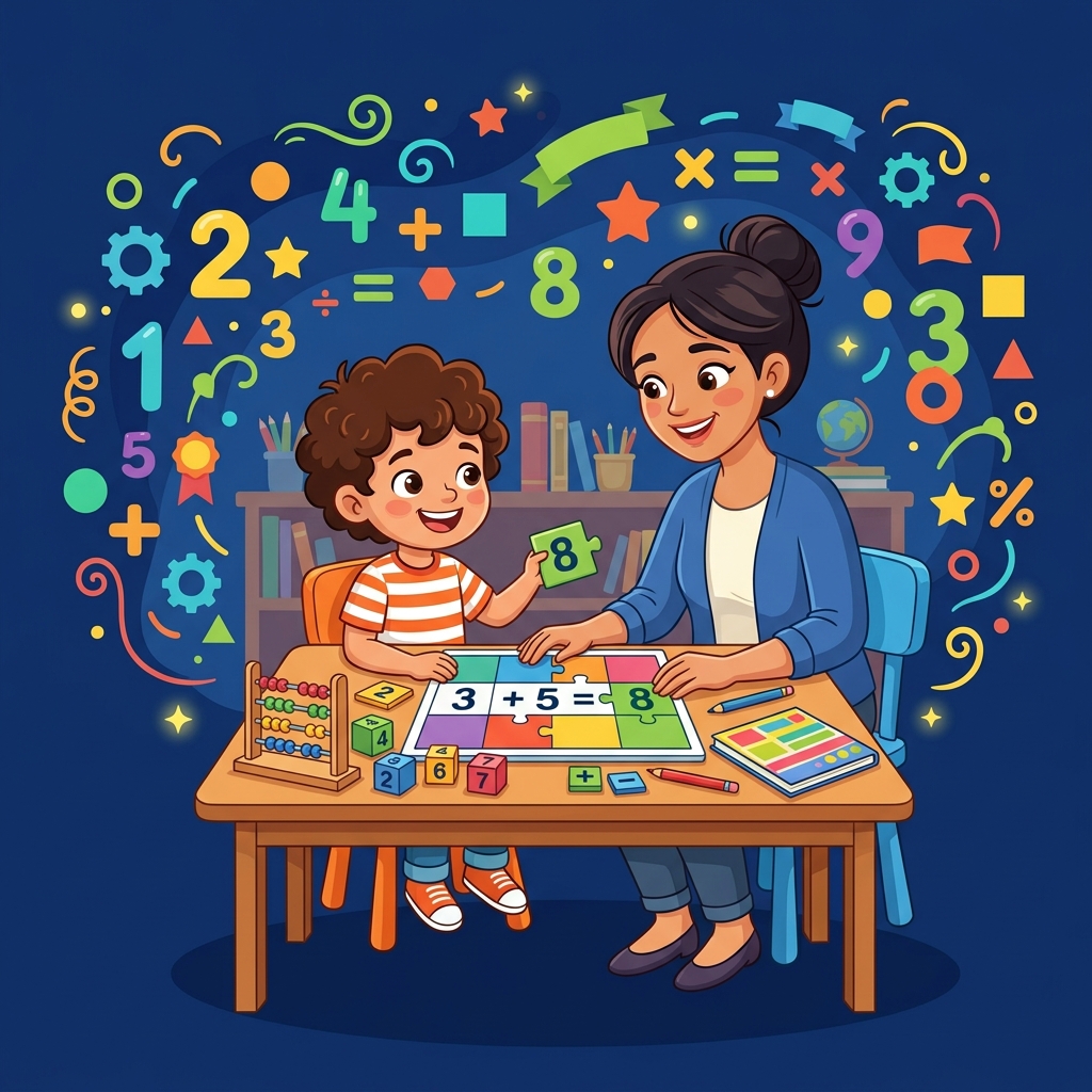 Pai e filho aprendendo juntos felizes